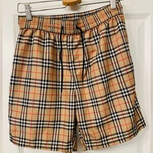 Burberry Beige Checkered Shorts